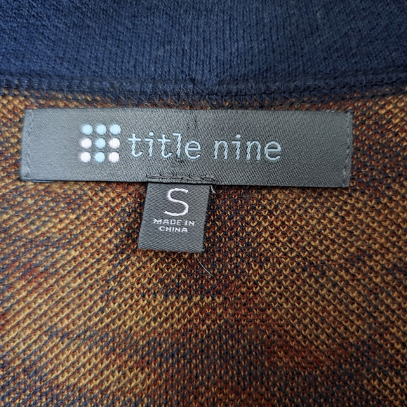 Title Nine Navy and Mustard Floral Sweater - Picture 2 of 3